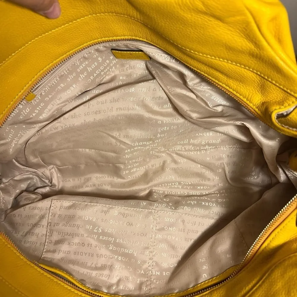 Kate Spade yellow leather handbag MACDOUGAL ALLEY STEVIE